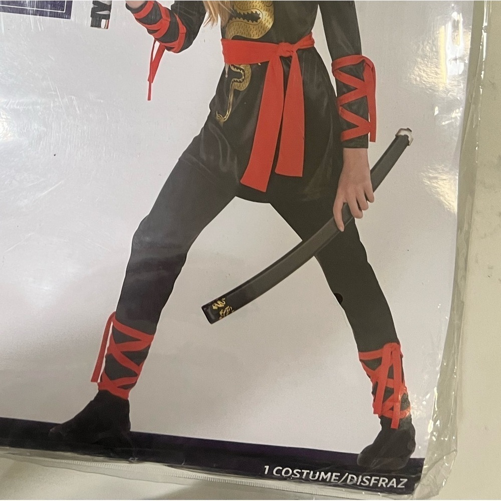 DRAGON NINJA COSTUME FOR KIDS - Black and Red - Picture 7 of 7